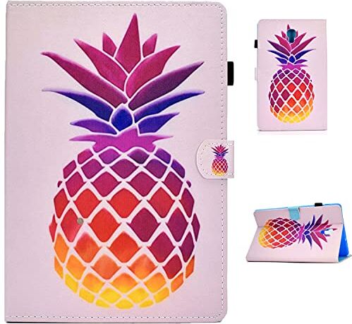 Rosbtib Custodia per Samsung Galaxy Tab A 10.5 2018 SM-T590 /SM-T595,Samsung Tab A 10.5 Case Multi-Angli Stand Smart Cover Protettivo Case Per Galaxy Tab A 10.5 2018 Tablet, Ananas Rosa