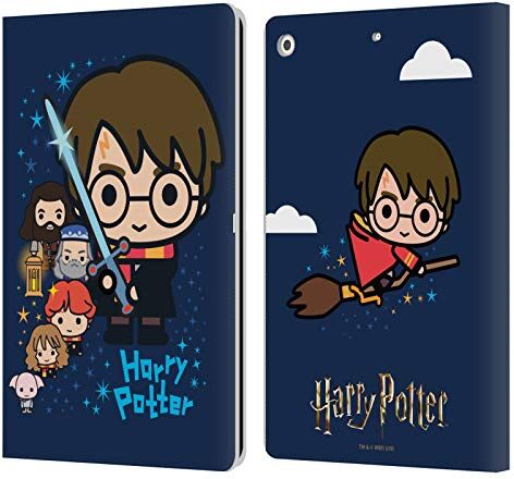 Head Case Designs Licenza Ufficiale Harry Potter Personaggi Deathly Hallows I Custodia Cover in Pelle a Portagoglio Compatibile con Apple iPad 10.2 2019/2020/2021