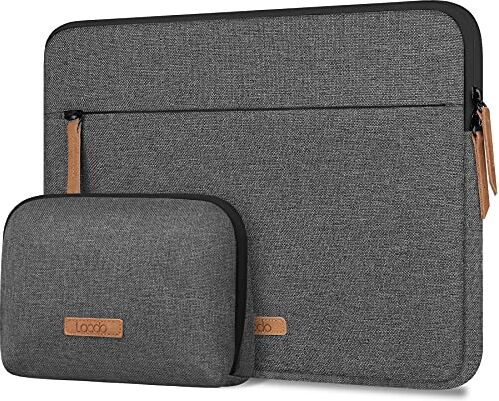 Lacdo 360° Protettiva Borsa Custodia per 14 Pollici New MacBook Pro M3 Pro Max / M3 / M2 M1 Pro Max A2992 A2918 A2779 A2442 2023-2021, 13.5" Surface Book 3 2 1/Surface Laptop 5 4 3 2, Grigio Scuro