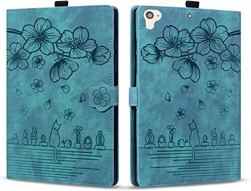 Rosbtib Custodia per iPad 9,7 Pollici (Modello 2018/2017, 6a/ 5a Generazione), PU Pelle Flip Cover con Magnetica Slot per schede Cover iPad 9.7" iPad 6. Generazione/ 5. Generazione, Verde