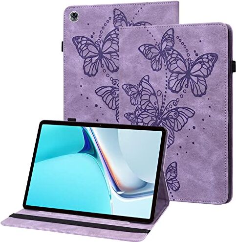 GLANDOTU Custodia per Huawei Mediapad M5 Lite 10 da 10,1 pollici, con portapenne, super leggera, in pelle PU, con funzione leggio e funzione leggio, Mediapad M5 Lite da 10,1'' 2018, colore: lilla