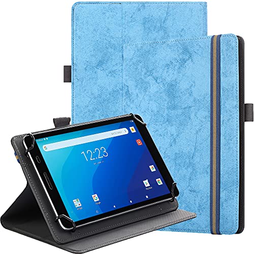 SINSO Custodia universale per tablet da 7 a 8 pollici, con supporto per tutti i tablet da 7 a 8 pollici (Samsung Tab, iPad Mini, Huawei MediaPad M5 Lite 8" e altri tablet da 7-8", colore: Azzurro