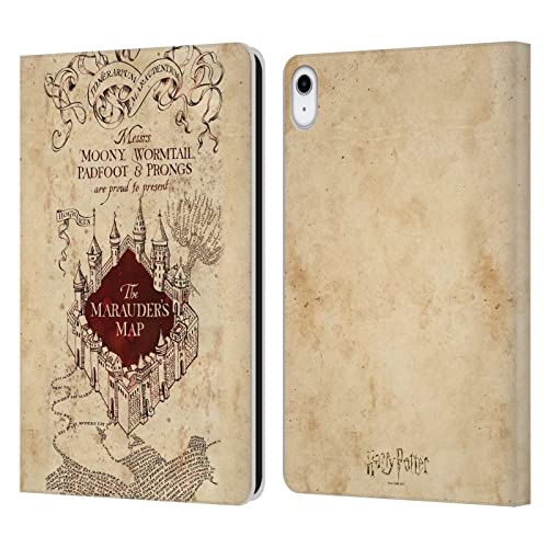 Head Case Designs Licenza Ufficiale Harry Potter The Marauder's Map Prisoner of Azkaban II Custodia Cover in Pelle a Portagoglio Compatibile con Apple iPad 10.9 (2022)
