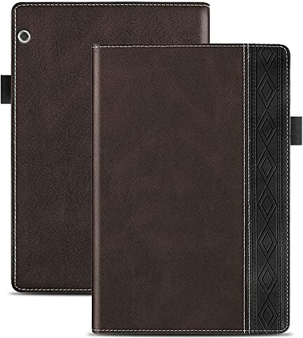 Vaitasy Custodia per Huawei Mediapad T5 10.1 Pollici (2018), Supporto Funzione Cover con Ultra-sottlie Folio Pelle PU Custodia per Huawei Mediapad T5 10.1" Marrone