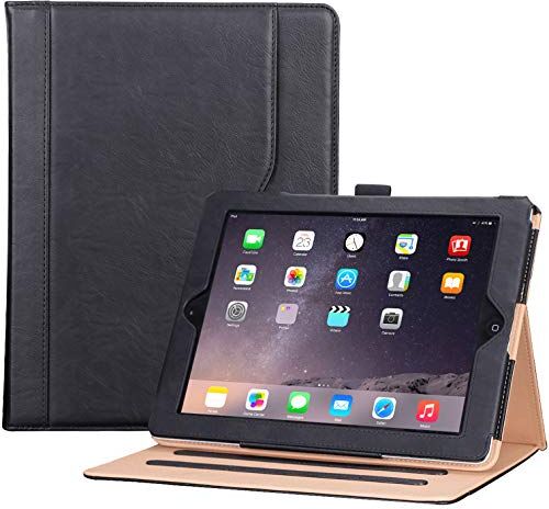 ProCase Custodia per iPad 2 iPad 3 iPad 4 (Old Model), Smart Cover Vintage Folio con Auto Svegliati/Sonno, Angolazioni Multiple, con Apple Pencil Holder per Apple iPad 2/iPad 3/iPad 4 -Nero