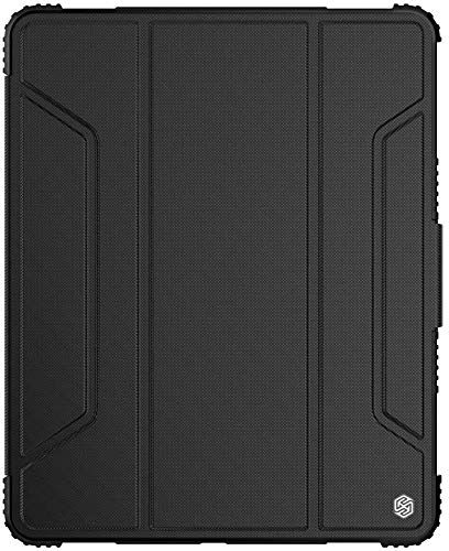 Huiran Adatto per iPad Pro12.9 2020 Custodia Protettiva per Tablet Protezione a Conchiglia Custodia in Pelle Armor-12.9 2020 Nera