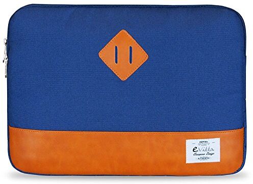 E-Vitta Sleeve Heritage borsa per notebook 35,6 cm (14") Custodia a tasca, 35,6 cm (14"), 155 g, Blu, Marrone