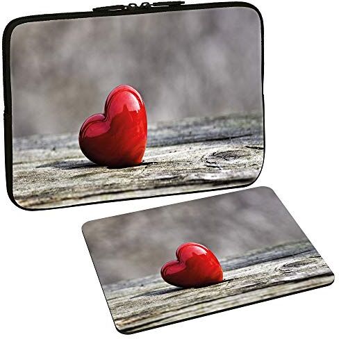 PEDEA Custodia design per notebook, 10,1 pollici, 13,3 pollici / 15,6 pollici / 17,3 pollici multicolore love 10,1 Zoll + Mauspad