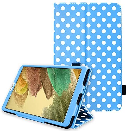 TECHGEAR Custodia in Pelle Designato per Samsung Galaxy Tab A7 Lite 8.7" (SM-T220 / SM-T225), Custodia Rigida Sottile di Alta Qualità in PU Pelle con Supporto e Cinturino a Mano con Auto Svelgia