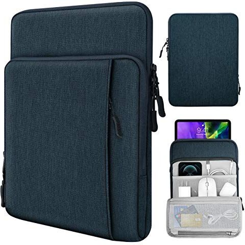 TiMOVO 9-11'' Tablet Sleeve Borsa per iPad PRO 11 2022-2018, iPad 10.2 2021-2019, iPad 10a Gen 10.9 2022, iPad Air 5/4 10.9, Galaxy Tab A8 10.5/S8 11", Borsa Protettiva con Tasche, Indaco