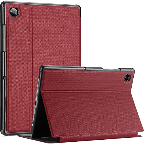 ProCase Custodia per Galaxy Tab A8 10.5” 2021 [SM-X200/X205], Custodia Protettiva Sottile e Leggero Folio Cover con Auto Svegliati/Sonno e Angoli di Visione Regolabili -Rosso