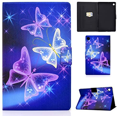 Succtopy Custodia per Huawei MatePad T10S/T10 2020, PU Cover Tablet T10 9.7 AGR-L09 AGR-W09 Protettiva Slim Smart Protettiva Case Huawei T10S 10.1 AGS3-L09 AGS3-W09,Farfalla Viola