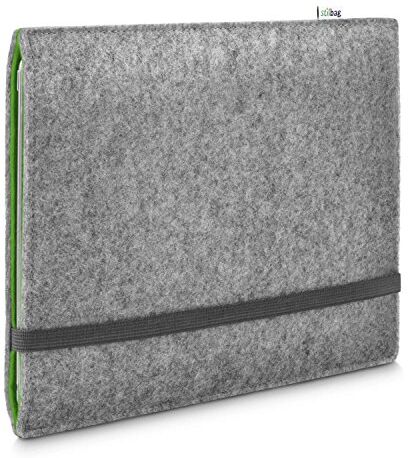 stilbag Custodia in feltro  per Huawei MediaPad M5 Lite 10   Borsa in feltro di lana merino   Collezione FINN Colore: grigio chiaro/verde   Copertura protettiva per tablet Made in Germany