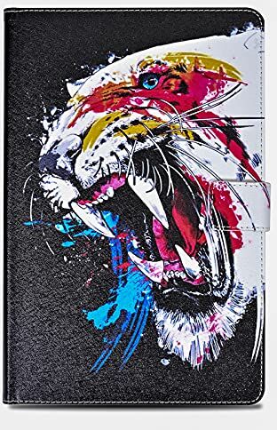 Rostsant Custodia iPad Mini 7.9 Pollici,Cover iPad Mini 5/4 / 3/2 / 1 Custodia a Libro Flip Case Portafoglio Funzione Dormire/Veglia Auto Cover per iPad Mini 1 2 3 4 5 Tigre