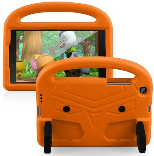 Generic Custodia per bambini per Samsung Galaxy Tab A 8.0 SM-T290 T295 (2019), custodia per tablet per bambini leggera, maniglia con supporto, morbida schiuma EVA antiurto protettiva, arancione