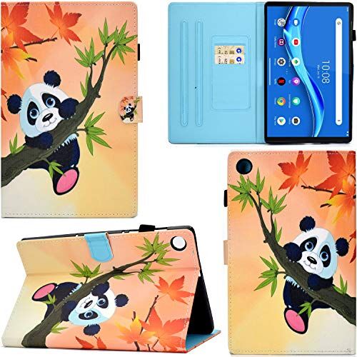 DodoBuy Custodia per Lenovo Tab M10 FHD Plus 10.3" Tablet, in Pelle PU Flip Smart Cover Copertura Case Borsa Titolare Portafoglio Supporto Slot per Schede Chiusura Magnetica Panda Albero