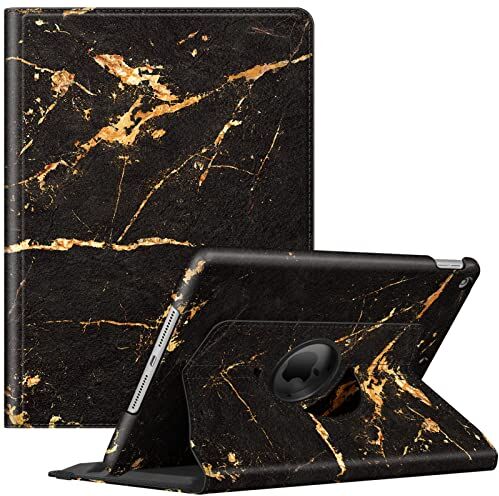 FINTIE Rotating Custodia per iPad 10.2 Pollici 9a / 8a / 7a Generazione (2021 2020 2019) con Built-in Pencil Holder 360 Gradi di Rotante Cover Protettiva Case con Auto Svegliati/Sonno, Obsidian