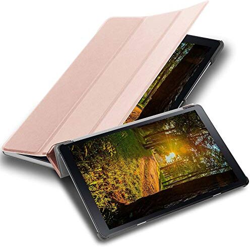 Cadorabo Custodia Tablet per Samsung Galaxy Tab A (10.5" Zoll) T590 in ORO ROSA PASTELLO – Copertura Protettiva Molto Sottile di Similpelle in Stile Libro CON Auto Wake Up e Funzione Stand