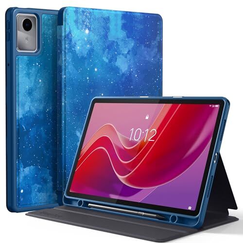 EasyAcc Custodia per Lenovo Tab M11 TB330 2024 11 pollici con Pen Holder, Sottile Folio Stand Protettiva Tablet Cover, Multi-Angolo Visualizzazione, Stella Blu