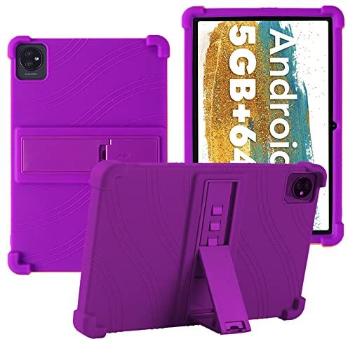 YHFZR Custodia Cover per Blackview Tab 7 WiFi, Ultra Leggero Protettiva Cover in Silicone con Supporto per Bambini per Blackview Tab 7 WiFi Tablet 10 Pollici, Viola