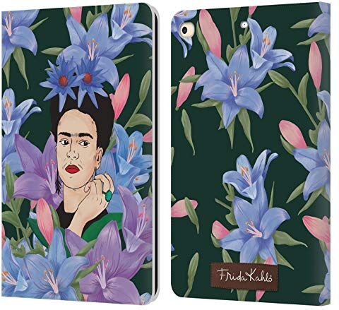 Head Case Designs Licenza Ufficiale Frida Kahlo Lilie Primo Piano 3 Custodia Cover in Pelle a Portagoglio Compatibile con Apple iPad 9.7 2017 / iPad 9.7 2018