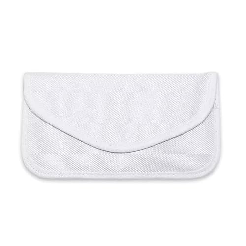 LMLXYZ Borsa Faraday Borse Faraday Protezione Portachiavi Faraday per Laptop, telefoni, Tablet e Chiavi della Macchina Gabbia Faraday Antifurto Anti-Tracciamento (Color : White, Size : 20cmx10cm)