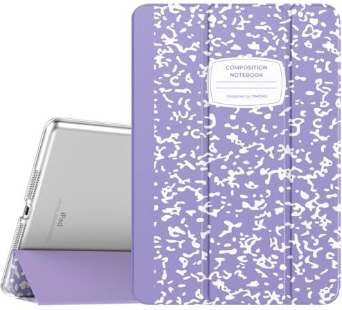 TiMOVO Cover per iPad 9 Generazione 2021/iPad 8 Generazione 2020/iPad 7 Generazione 2019, Custodia con Guscio Posteriore Traslucido Smart Cover con Auto Svegliati/Sonno, Quaderno Taro Viola