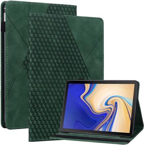 Rosbtib Custodia per Samsung Galaxy Tab S4 10.5 T830 / T835 2018 Custodia Protettiva in Pelle PU con Funzione di Supporto Slot per Carte di Credito Copertura Elastica Galaxy Tab S4 10.5", Verde