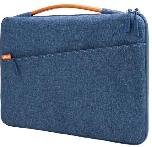 JETech Custodia Laptop per 14 Pollici MacBook Pro M3 / M2 / M1 A2779 A2442, Impermeabile Custodia Borsa con Maniglia e Tasca Portatili, Compatibile con 14 Pollici Notebook (Navy)