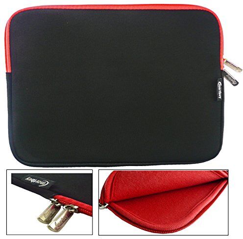 Emartbuy Neoprene Nero/Rosso Custodia Sleeve Case Cover Compatibile con Microsoft Surface PRO 7 2019, Surface PRO X 2019, Surface PRO 6 2018, Surface PRO 2017, Surface PRO 4 & 5 12.3 Pollice