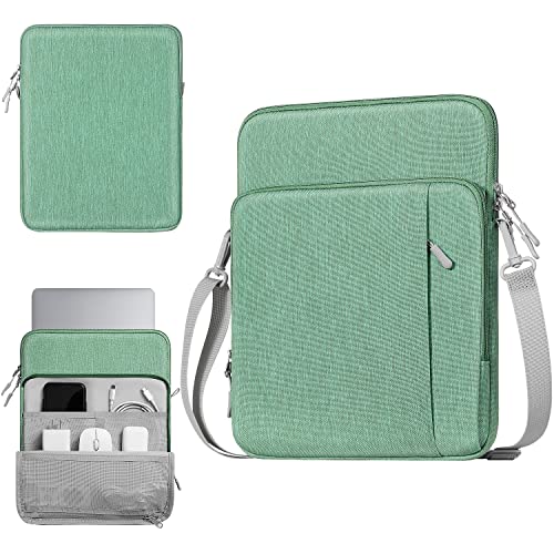 TiMOVO Custodia per Laptop da 13,3-14" Borsa a Tracolla per Surface PRO 9/8/X, MacBook Air 2022-2018, Galaxy Tab S9+ 12,4", Surface PRO 9/8, Verde