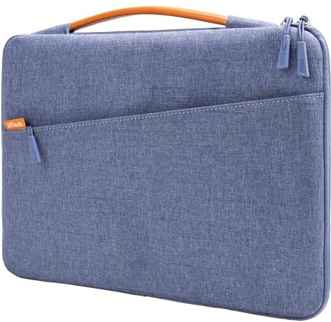 JETech Custodia Laptop per 14 Pollici MacBook Pro M3 / M2 / M1 A2779 A2442, Impermeabile Custodia Borsa con Maniglia e Tasca Portatili, Compatibile con 14 Pollici Notebook (Viola)