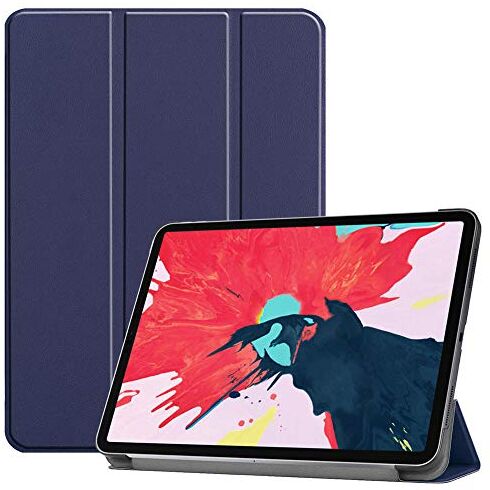 Huiran Custodia per iPad PRO 11 Pollici 2020 2a Generazione Smart Cover Custodia Ripiegabile in Pelle PU per iPad PRO 11 2018 Calotta Magnetica-Blu Scuro   12.9   2018