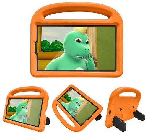 Generic Custodia per bambini per Samsung Galaxy Tab A8 10.5 2022 (SM-X200/SM-X205), custodia per tablet per bambini leggera, maniglia con supporto, morbida schiuma EVA antiurto protettiva, arancione