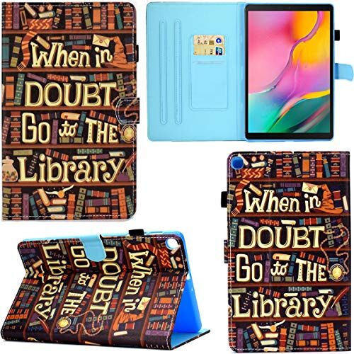 DodoBuy Custodia per Samsung Galaxy Tab A 8" 2019 P200/P205, in Pelle PU Flip Smart Cover Copertura Case Borsa Titolare Portafoglio Supporto Slot per Schede Chiusura Magnetica Biblioteca