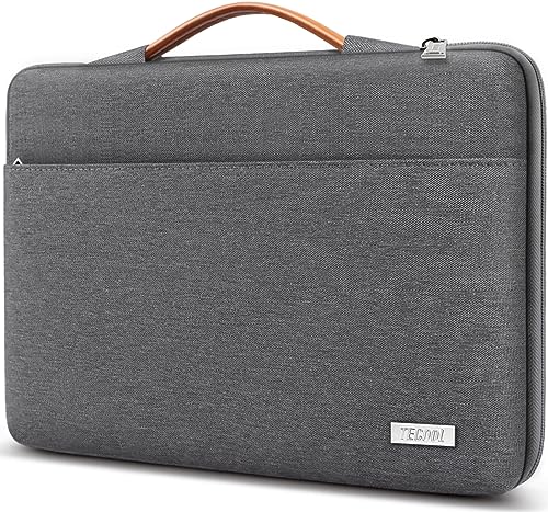 TECOOL Custodia PC 15,6 Pollici per 15-15,6" HP Lenovo Thinkpad Ideapad Acer Asus Dell Chromebook Samsung Laptop, Custodia Portatile Borsa PC Computer Sleeve 15 Notebook, Grigio Scuro