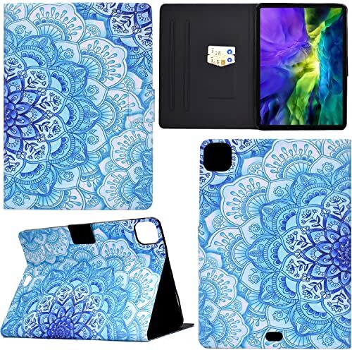 GRENJ Ooboom Custodia per iPad Pro 11" 2022/2021/2020/2018/iPad Air 4/Air 5 10,9", in Pelle PU Flip Smart Cover Sottile Case Borsa Titolare Portafoglio Supporto Slot per Schede Chiusura Magnetica Mandala