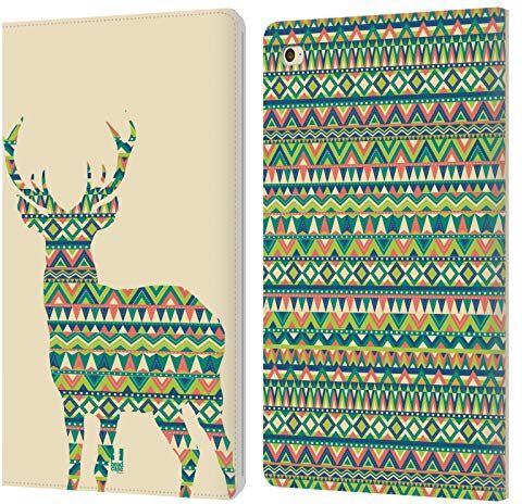 Head Case Designs Renna Silhouette Di Animali Con Pattern Custodia Cover in Pelle a Portagoglio Compatibile con Apple iPad mini 4