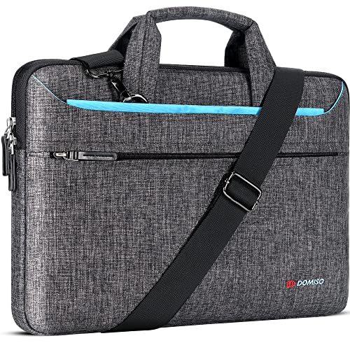 DOMISO 15.6 Pollici Borsa a Tracolla per Laptop Impermeabile Cartella Borsa Porta PC con Manico per 15.6" Lenovo Yoga Chromebook/ThinkPad T580/Asus ROG Zephyrus GX501/HP Pavilion 15/Acer Swift 3,Blu