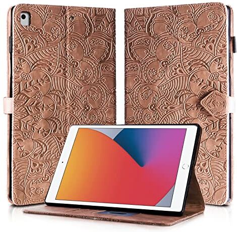 Rostsant Custodia iPad 9a/8a/7a Generazione, iPad Air 3, iPad Pro 10.5" Cover in Pelle PU Magnetico con Portapenne Cover Custodia per iPad Air 3, iPad 2021/2020/2019, iPad Pro 10.5" Marrone