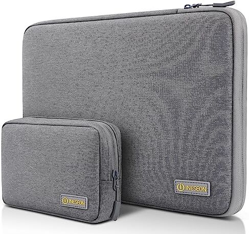 I INESEON 14 Pollici Custodia PC Portatile Compatibile con 14 Pollici HP Lenovo Acer Dell Notebook Chromebook, 15,3'' MacBook Air M2 2023, 15'' Surface Laptop 5/4 Sleeve Laptop Borsa, Grigio