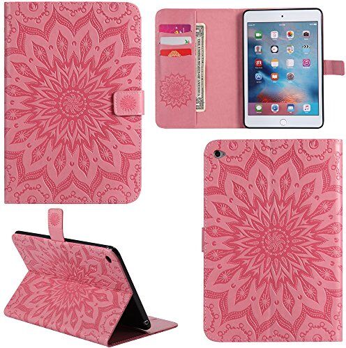 Ooboom ® iPad PRO 9.7" Custodia Modello Girasole Flip in Pelle PU Cuoio Copertura Case Smart Cover Wallet Kickstand Supporto per iPad PRO 9.7" Rosa