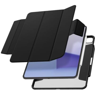 Spigen Cover AirSkin Pro Compatibile con iPad Pro 13 pollici M5 (2025) / M4 (2024) con coperchio magnetico staccabile, retro trasparente e portamatite Nero Spigen Cover AirSkin Pro Compatibile con iPad Pro 13 pollici M5 (2025) / M4 (2024) con coperchio magnetico staccabile, retro trasparente e portamatite Nero