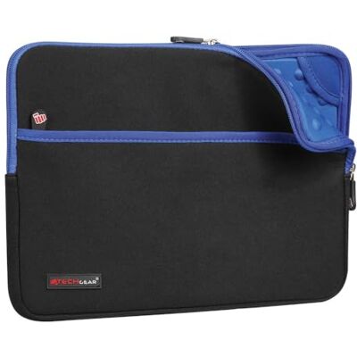 TECHGEAR Custodia Cover Copertina protettiva manicotto in neoprene Sottile con interno antiurto bolle per il Apple iPad Pro 12.9", Samsung Pro 12.2, Book 12", Microsoft Pro 4/3/2 e altri Blu TECHGEAR Custodia Cover Copertina protettiva manicotto in neoprene Sottile con interno antiurto bolle per il Apple iPad Pro 12.9", Samsung Pro 12.2, Book 12", Microsoft Pro 4/3/2 e altri Blu