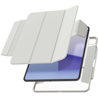 Spigen Cover AirSkin Pro Compatibile con iPad Pro 13 pollici M5 (2025) / M4 (2024) con coperchio magnetico staccabile, retro trasparente e portamatite Grigio Spigen Cover AirSkin Pro Compatibile con iPad Pro 13 pollici M5 (2025) / M4 (2024) con coperchio magnetico staccabile, retro trasparente e portamatite Grigio