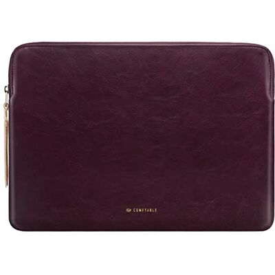 Comfyable custodia laptop slim compatibile con MacBook Air e MacBook Pro 13/14 pollici M5/M4/M3/M2/M1 Pro/Max 2026-2021, sleeve da viaggio Mac in PU, Marrone Berry Comfyable custodia laptop slim compatibile con MacBook Air e MacBook Pro 13/14 pollici M5/M4/M3/M2/M1 Pro/Max 2026-2021, sleeve da viaggio Mac in PU, Marrone Berry