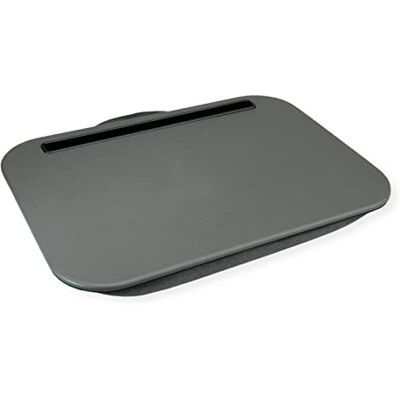 Value Vassoio per ginocchio/portatile/tablet con cuscino, grigio Value Vassoio per ginocchio/portatile/tablet con cuscino, grigio