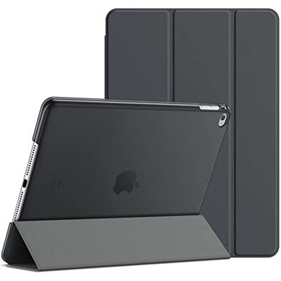JETech Custodia per iPad Air 2, Grigio Scuro Cover Retro Traslucido Sottile, Supporto Tri-Pieghevole, Auto Svegliati/Sonno, Antiurto JETech Custodia per iPad Air 2, Grigio Scuro Cover Retro Traslucido Sottile, Supporto Tri-Pieghevole, Auto Svegliati/Sonno, Antiurto