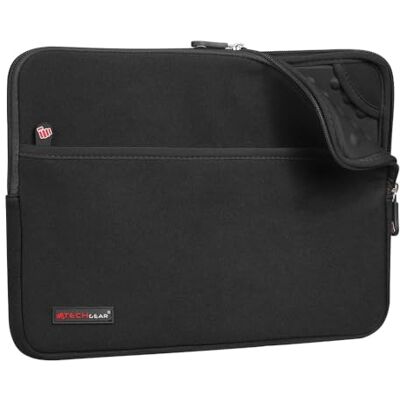 TECHGEAR Custodia Cover Copertina protettiva manicotto in neoprene Sottile con interno antiurto bolle per il Apple iPad Pro 12.9", Samsung Pro 12.2, Book 12", Microsoft Pro 4/3/2 e altri Nero TECHGEAR Custodia Cover Copertina protettiva manicotto in neoprene Sottile con interno antiurto bolle per il Apple iPad Pro 12.9", Samsung Pro 12.2, Book 12", Microsoft Pro 4/3/2 e altri Nero