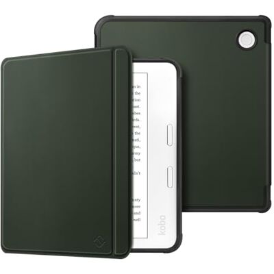 FINTIE Custodia per 7" Kobo Libra Colour (2024) / Kobo Libra 2 (2021) Sottile Leggero Cover Protettivo Posteriore in Morbido TPU con Auto Sveglia/Sonno, Verde Alpino FINTIE Custodia per 7" Kobo Libra Colour (2024) / Kobo Libra 2 (2021) Sottile Leggero Cover Protettivo Posteriore in Morbido TPU con Auto Sveglia/Sonno, Verde Alpino